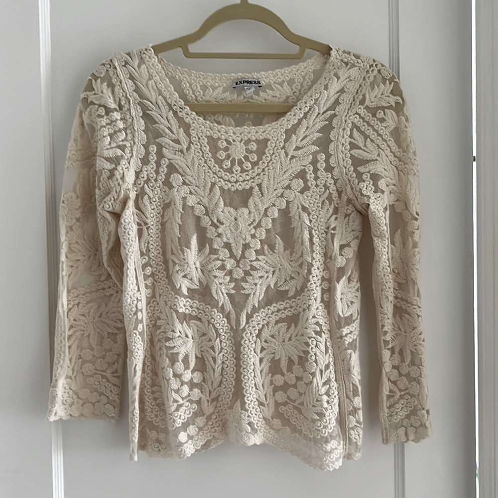 EXPRESS Off-White Blouse